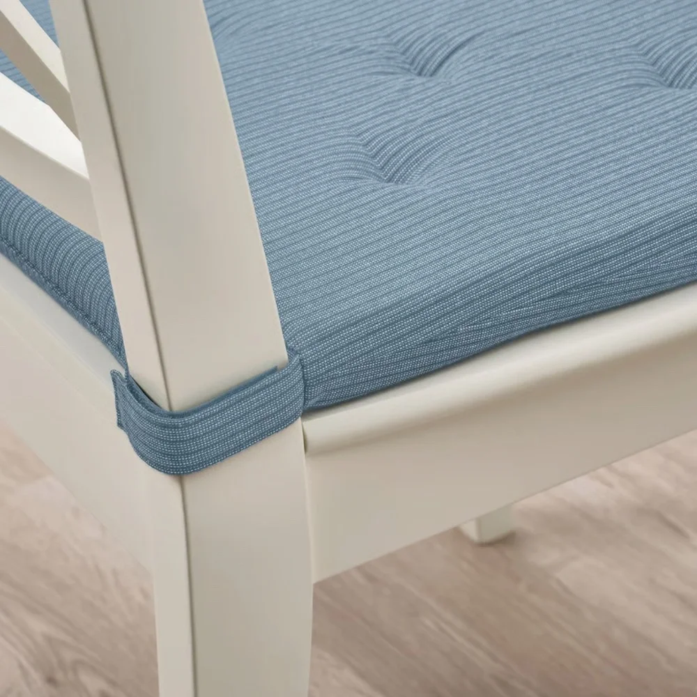 4x IKEA JUSTINA Chair Pad, Gray-Blue, 17/14x16x2